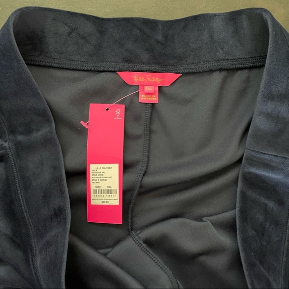 Lilly Pulitzer True Navy Velour Pants - Picture 6 of 8